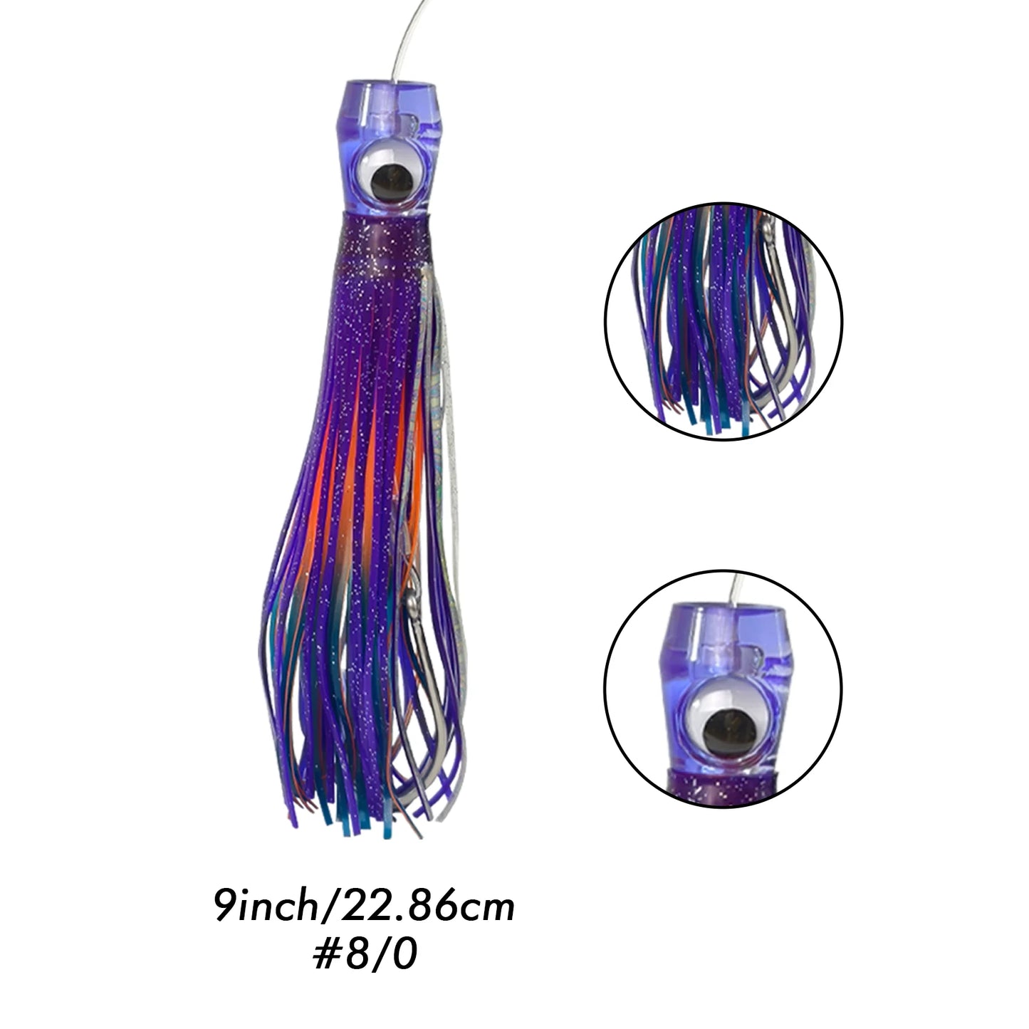 HookUpCo. Transparent Trolling Lure Set for Big Fish