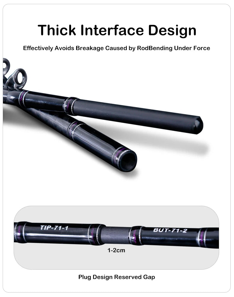 PURELURE FIAMMA Cork Handle Spinning Rod Casting Combo High Carbon Universal Long Throwing Fishing Rod FUJI Ring Fast