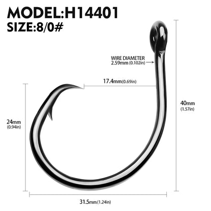 HookUpCo. High Carbon Steel Catfish Hooks 10pcs - HookUpCo.