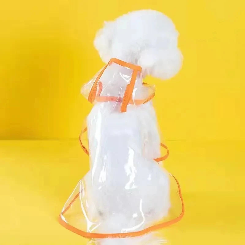 Rain Coat Waterproof Hooded Rain Poncho for Dogs S-XXL