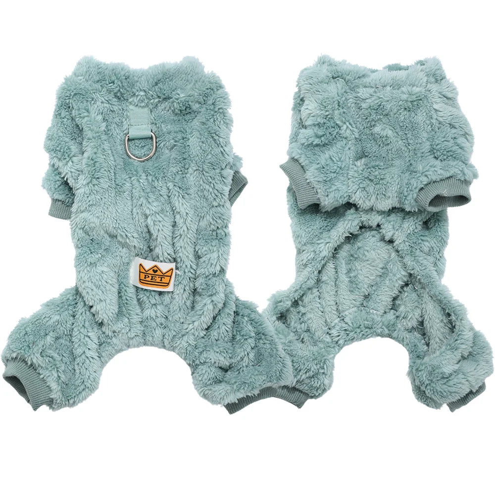 HookUpCo. Cozy Fleece Jumpsuit for Dogs