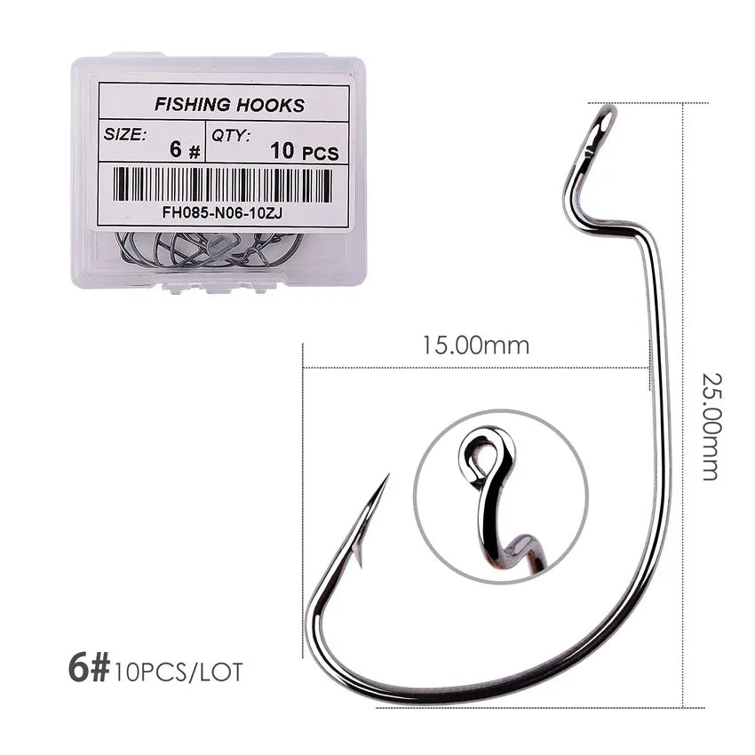 HookUpCo. 10pc Crank Hooks for Carp Fishing - HookUpCo.