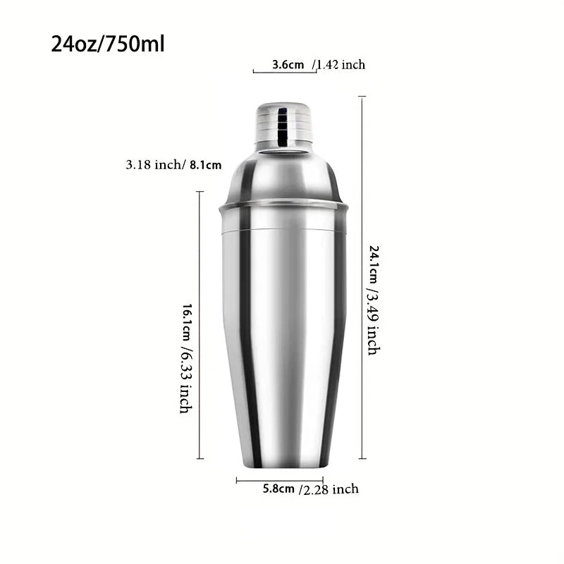 HookUpCo. Stainless Steel Cocktail Shaker Set