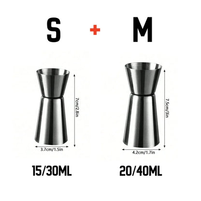 Stainless Steel Dual Shot Cocktail Shaker Tool