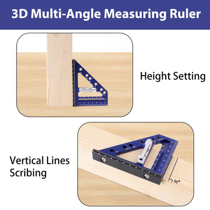 Factory Direct 3D Multi-Angle Measuring Ruler for Precision Carpentry