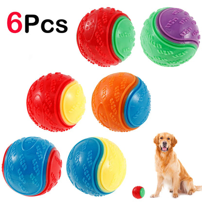 HookUpCo. 6-Pack Squeaky Dog Chew Balls