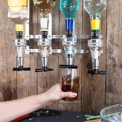 Wall-Mounted 6-Bottle Liquor Dispenser System