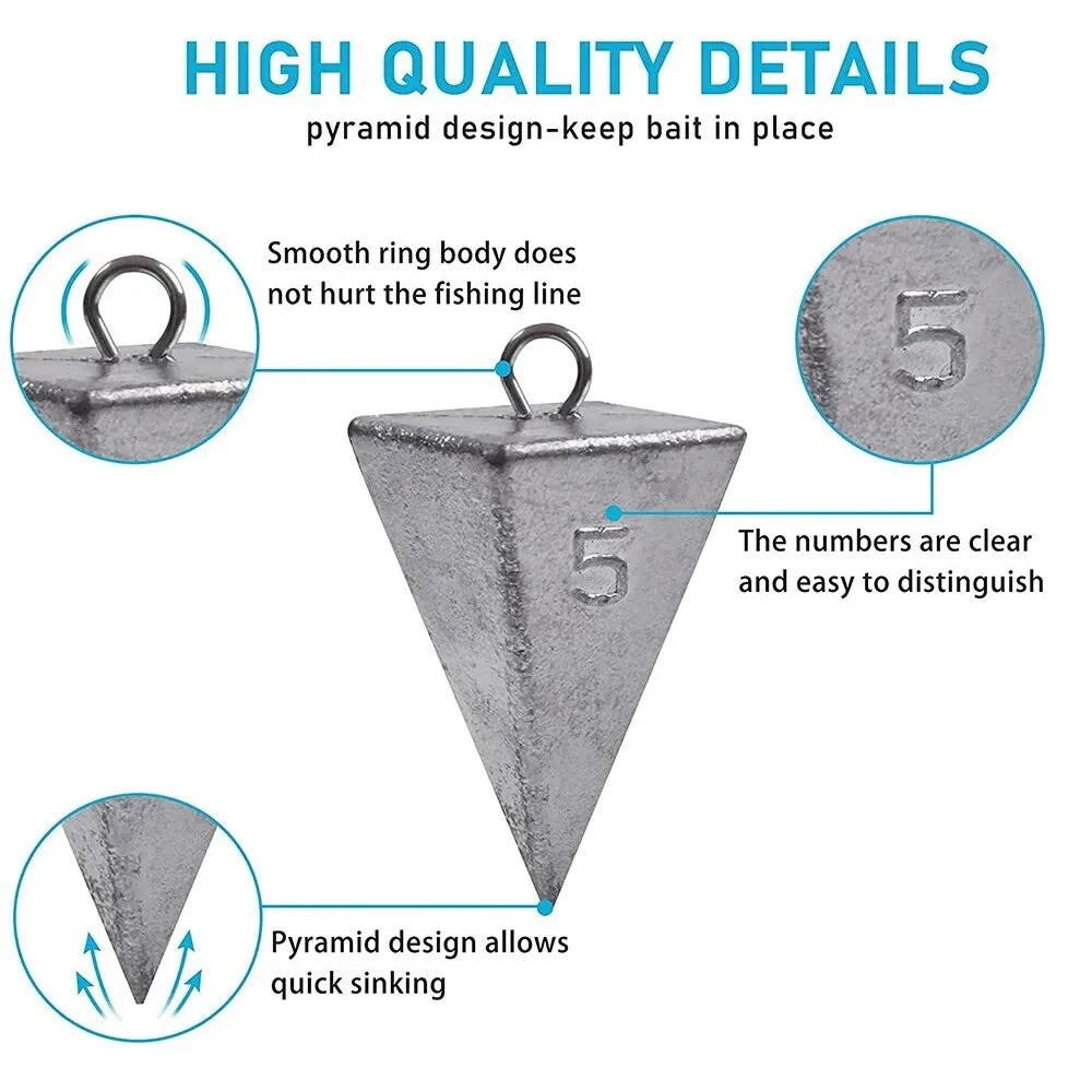 HookUpCo. Pyramid Sinkers for Saltwater Fishing - HookUpCo.