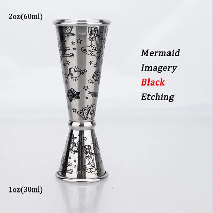 HookUpCo. Stainless Steel Cocktail Jigger Set