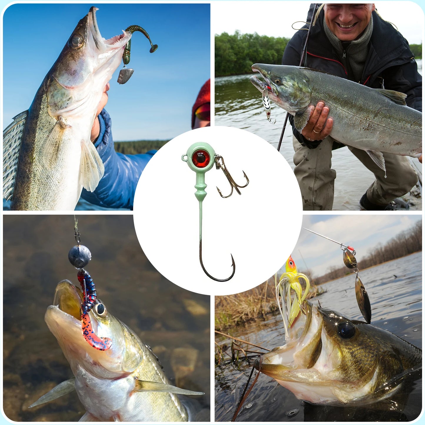 HookUpCo. Glow Fishing Jig Heads for Saltwater - HookUpCo.