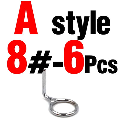 Premium Fishing Rod Guide Replacement Set - 6 Pcs - HookUpCo.