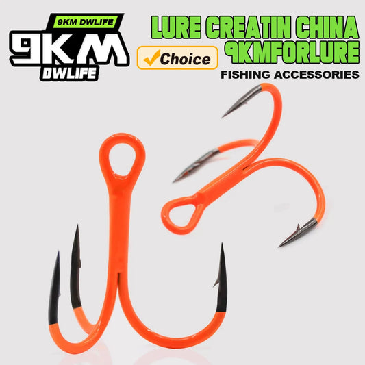 HookUpCo. 10Pcs UV Triple Treble Fishing Hooks - HookUpCo.