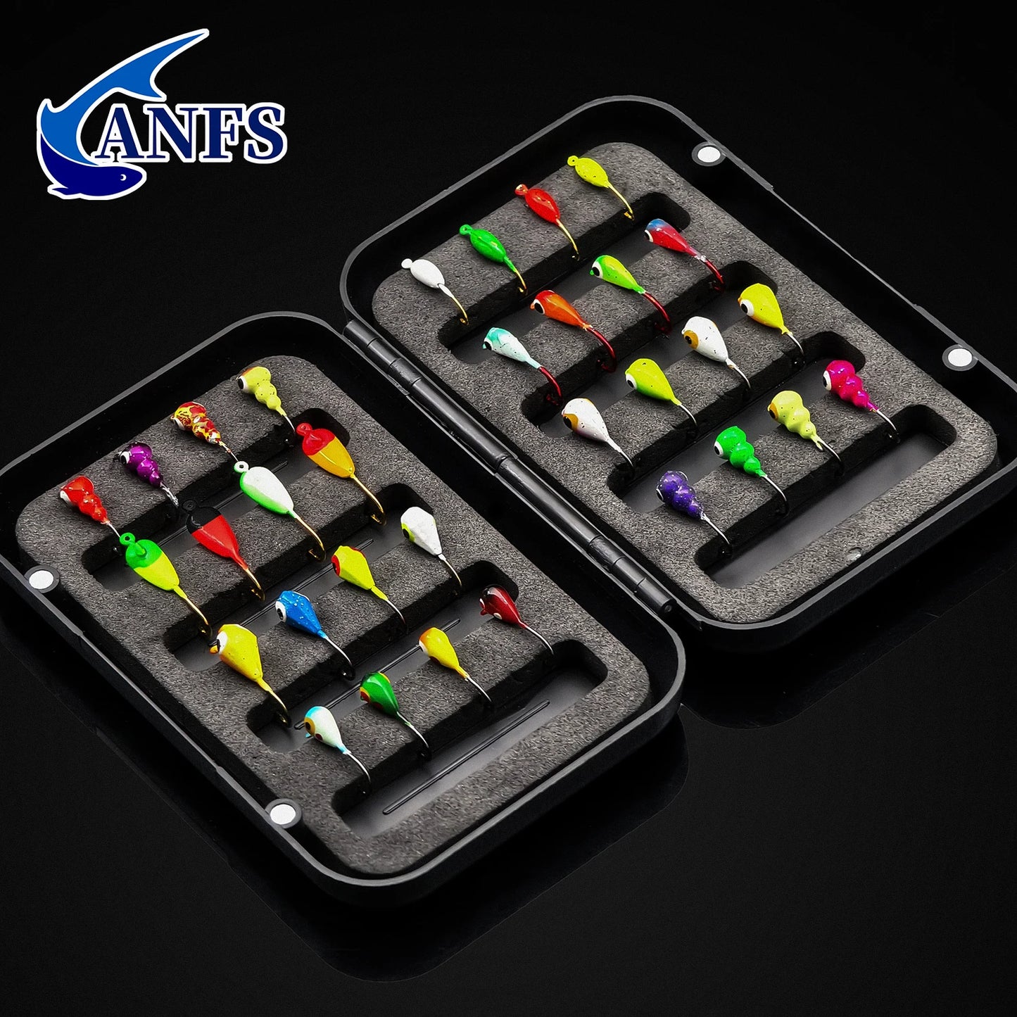 HookUpCo. Premium Ice Fishing Lure Kit, 8pcs