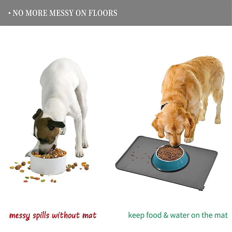 HookUpCo. Non-Stick Waterproof Pet Feeding Mat