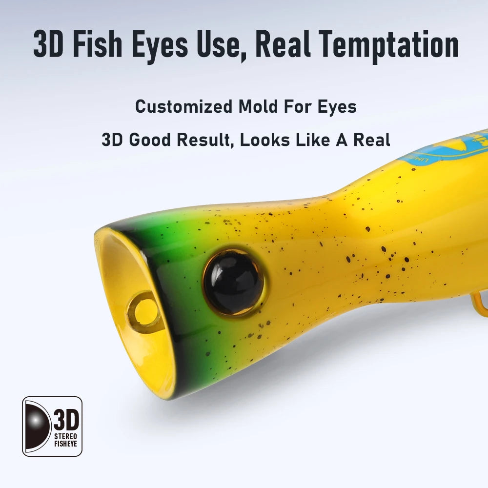 HookUpCo. Topwater Popper Lure for Saltwater Fishing - HookUpCo.