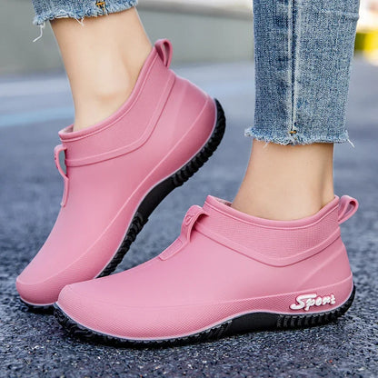 Waterproof Casual Short Tube Rain Boots for Women