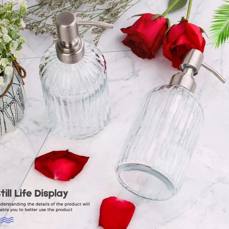 Clear Glass Soap Dispenser for Home Use