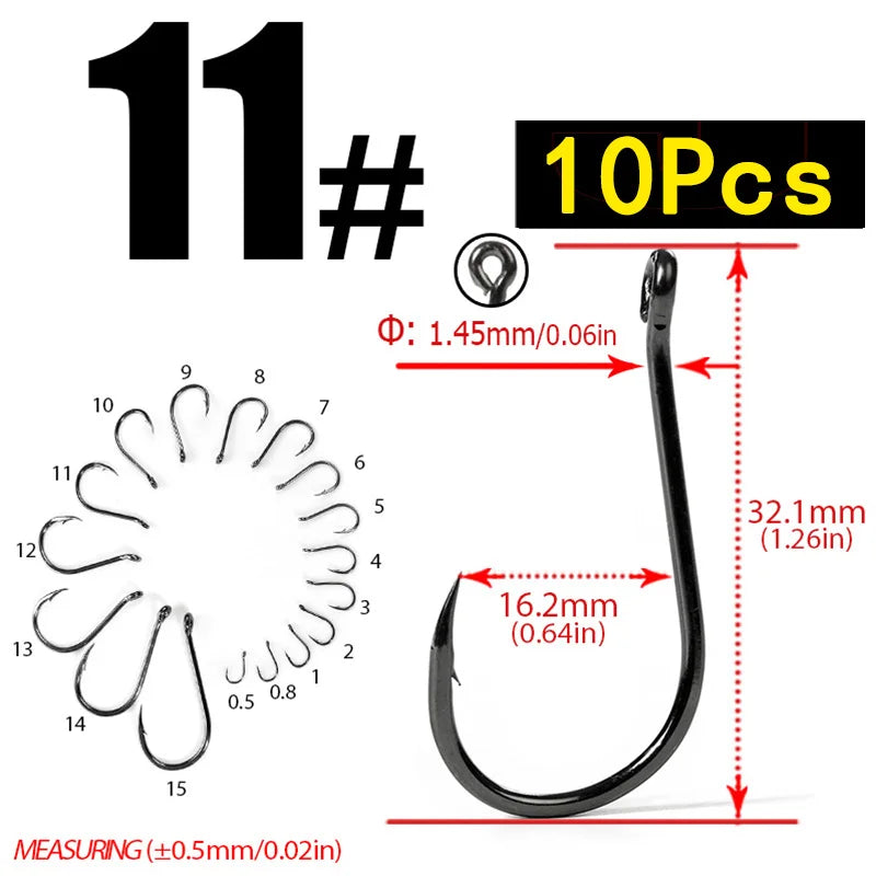 HookUpCo. Carbon Steel Circle Hooks for Fishing - HookUpCo.