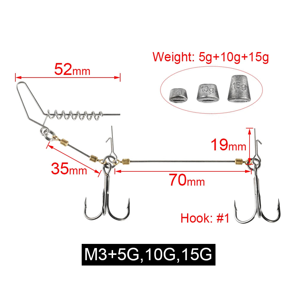 HookUpCo. Multi-Depth Pike Stinger Rig Kit - HookUpCo.