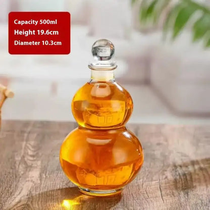 Elegant Borosilicate Glass Wine Bottle with Lid