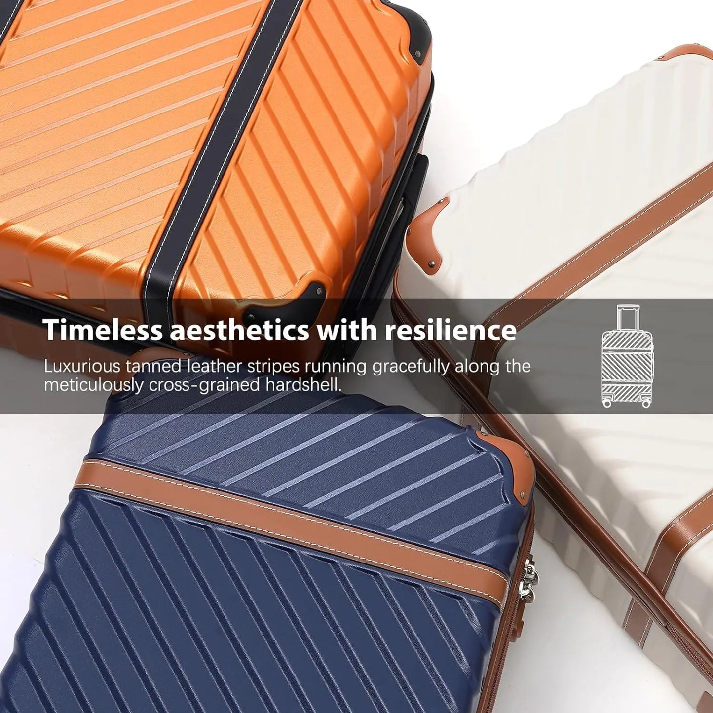 HookUpCo. Hardshell Luggage Set