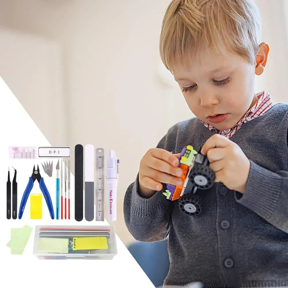 24-Piece Miniature Tool Kit for Model Building