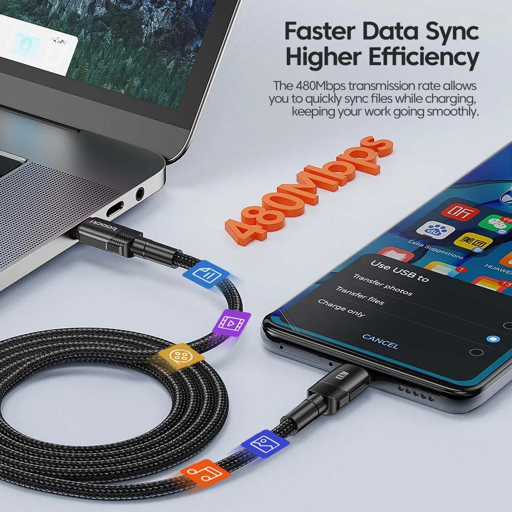 HookUpCo. 100W Type C to USB C Fast Charging Cable