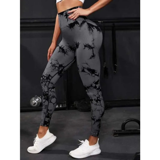 Seamless High Waist Tie Dye Leggings for Yoga and Fitness
