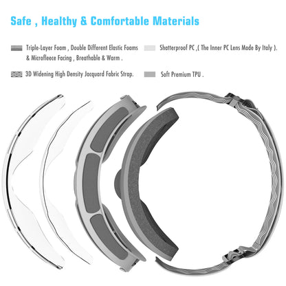 Kids Anti-Fog Ski Goggles with UV Protection and Cartoon Straps