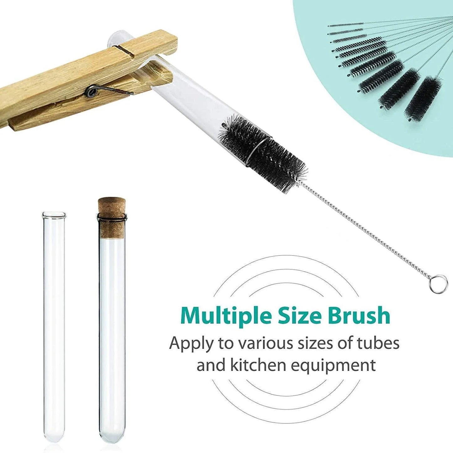 Versatile Stainless Steel Bottle Brushes