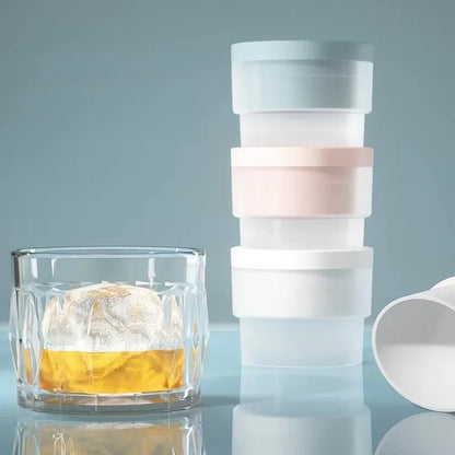 Stackable Silicone Ice Sphere Molds for Drinks