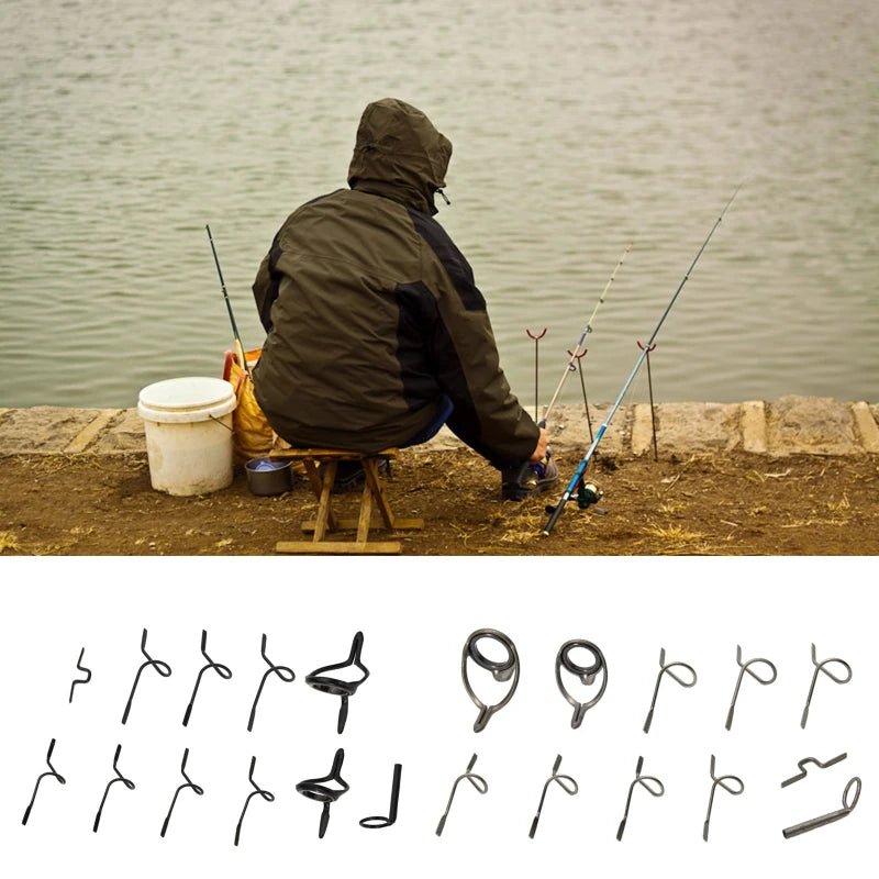 Durable Stainless Steel Fishing Rod Guides Set - HookUpCo.