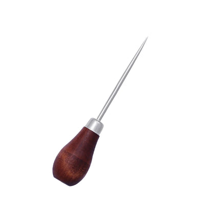 DIY Wooden Handle Awl Tool for Leather Craft and Repairs