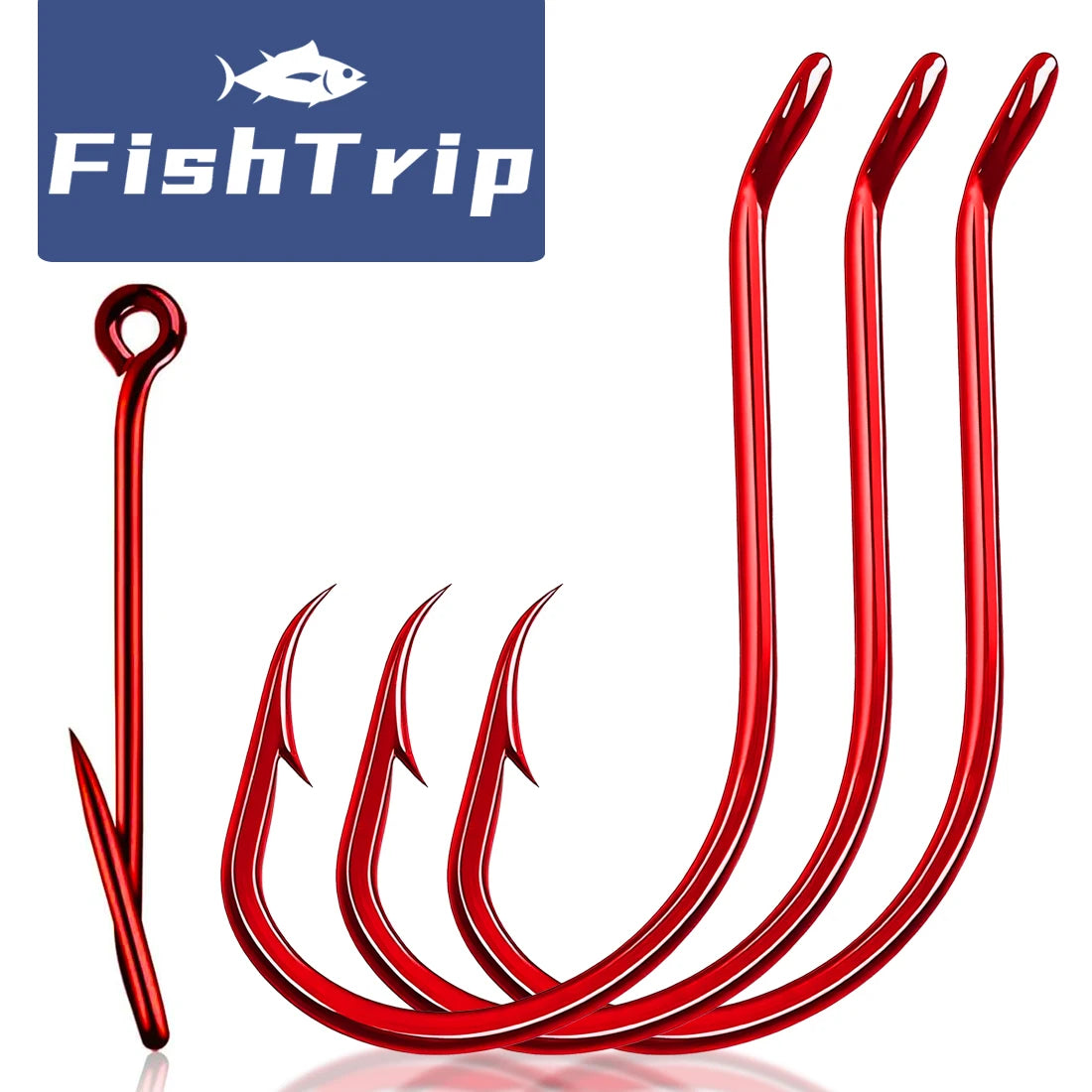 HookUpCo. Red Octopus Circle Hooks, 50-100 PCS - HookUpCo.