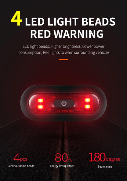 HookUpCo LED Bike Helmet Tail Light
