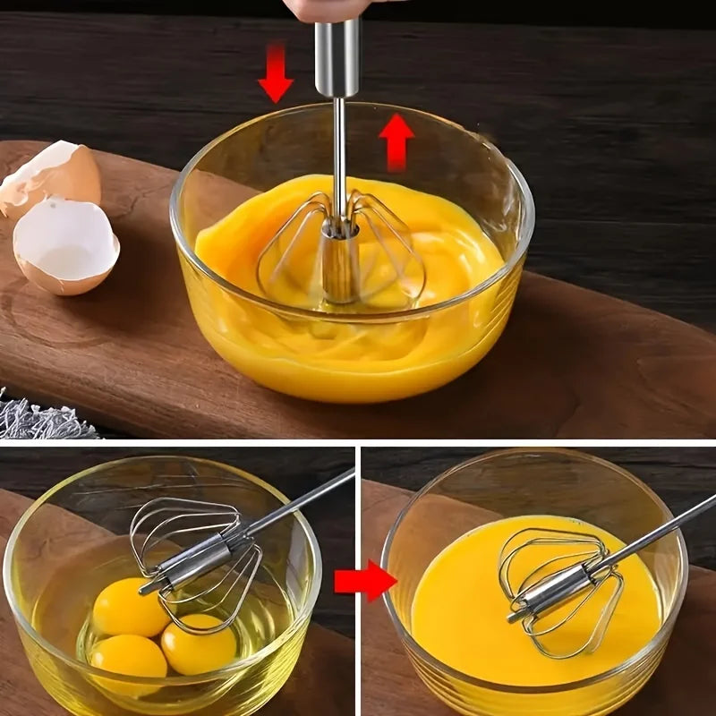 Effortless Stainless Steel Egg Beater