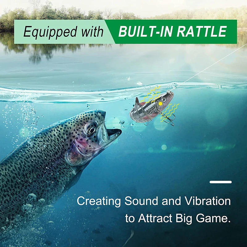 HookUpCo. Multi-Jointed Lures for Bass Fishing