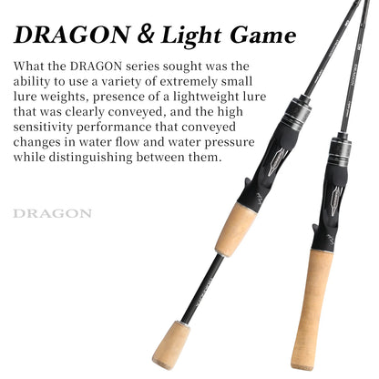 HookUpCo. Dragon Light Carbon Fishing Rod 1.6m - HookUpCo.