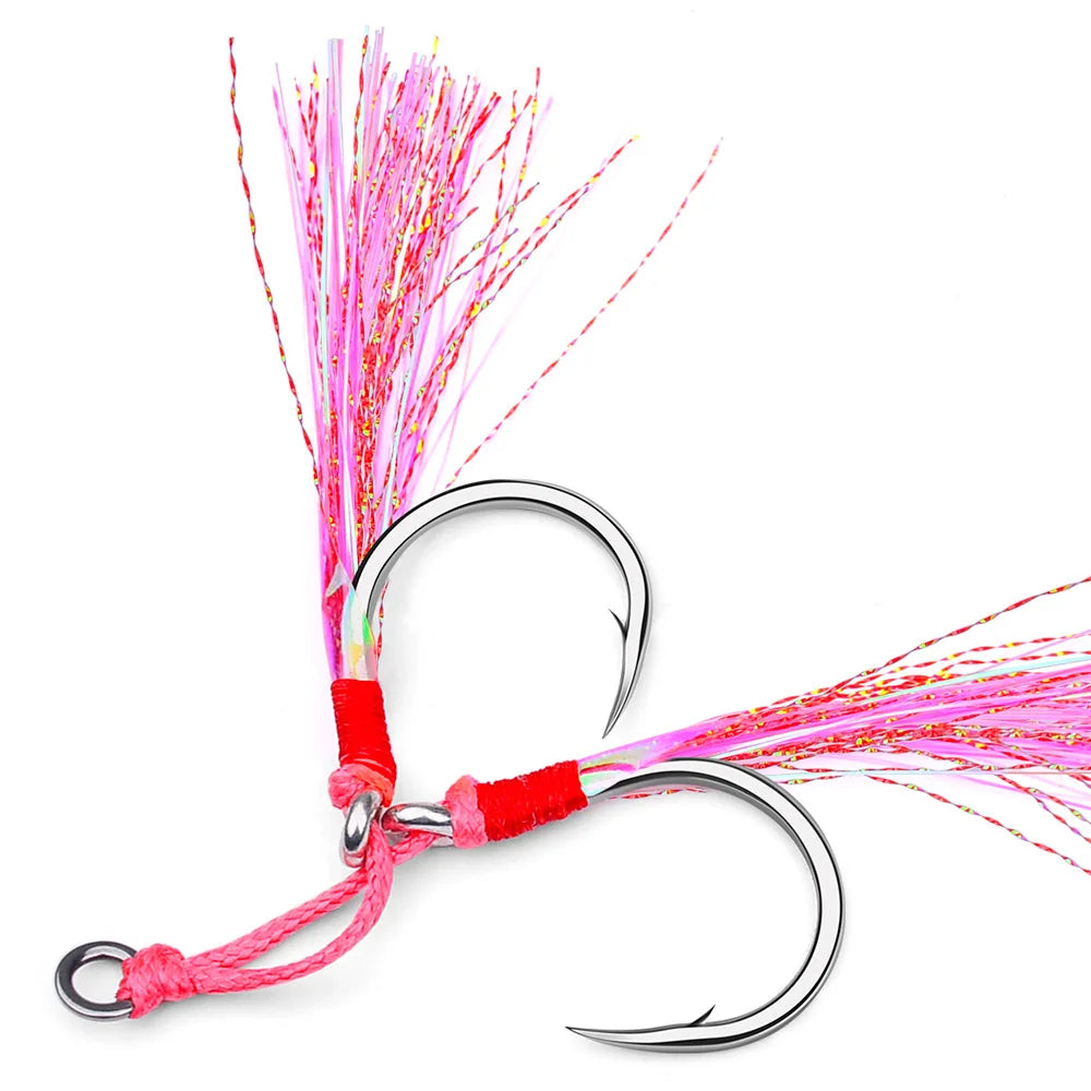 High Carbon Steel Double Barbed Fishing Hooks
