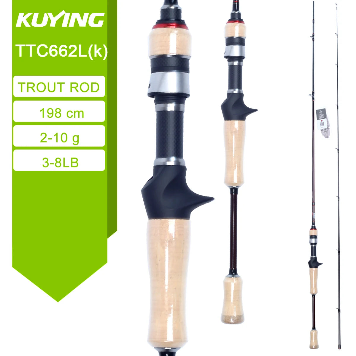 HookUpCo. Carbon Fishing Rod for Rivers and Streams - HookUpCo.