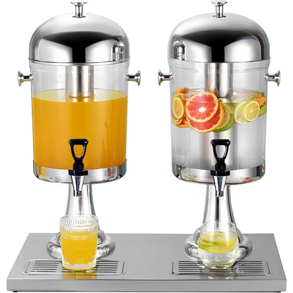 4 Gallon Beverage Dispenser with Ice Container and Drip Tray