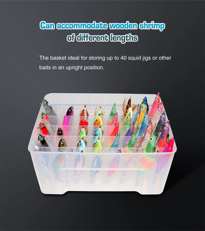40-Grid Fishing Tackle Box Organizer for Egi and Squid Jigs