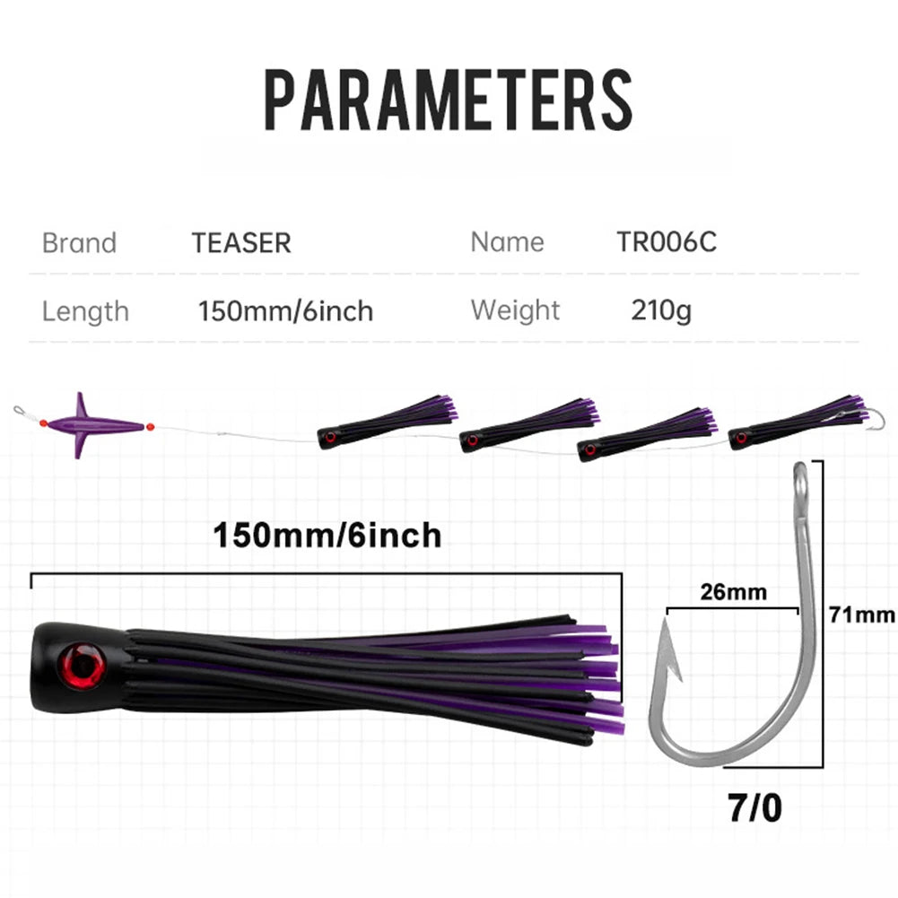 HookUpCo. Feather Rig Trolling Lures for Tuna - HookUpCo.