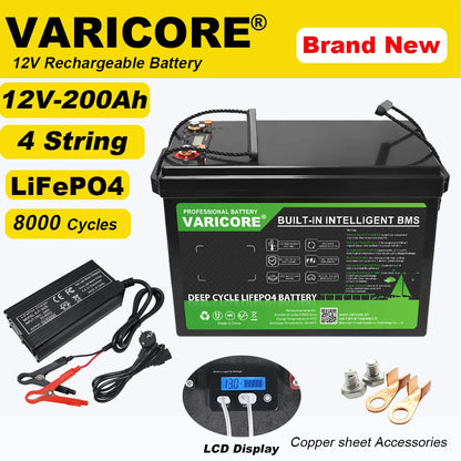 HookUpCo. 12V LiFePO4 Battery with 340Ah Capacity