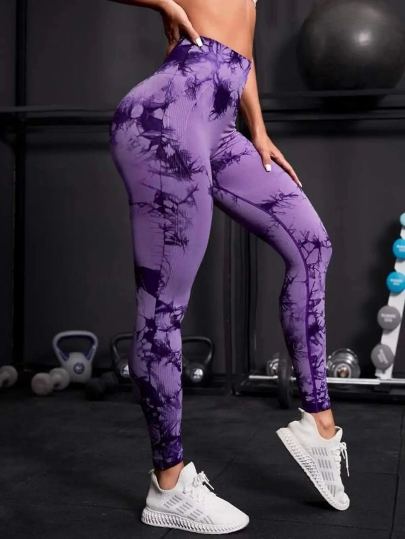 Seamless High Waist Tie Dye Leggings for Yoga and Fitness