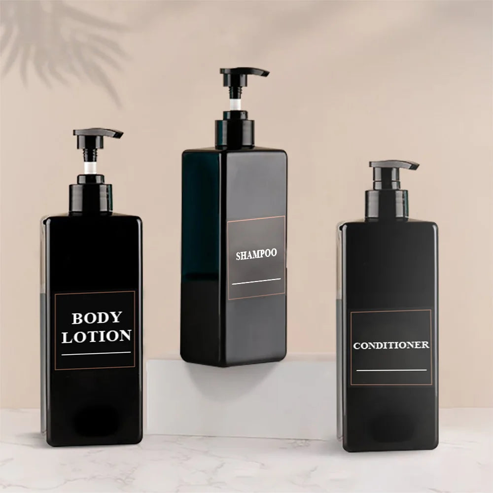 HookUpCo. 3-Pack Reusable Soap Dispenser Bottles