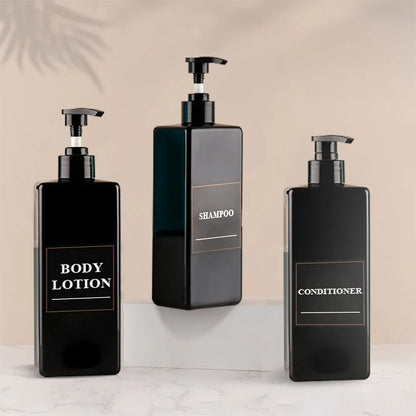 HookUpCo. 3-Pack Reusable Soap Dispenser Bottles