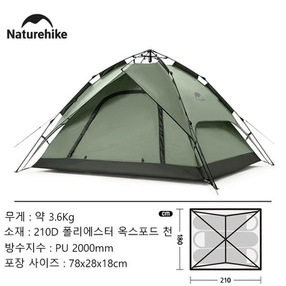 HookUpCo. Waterproof 3-Person Automatic Camping Tent - HookUpCo.