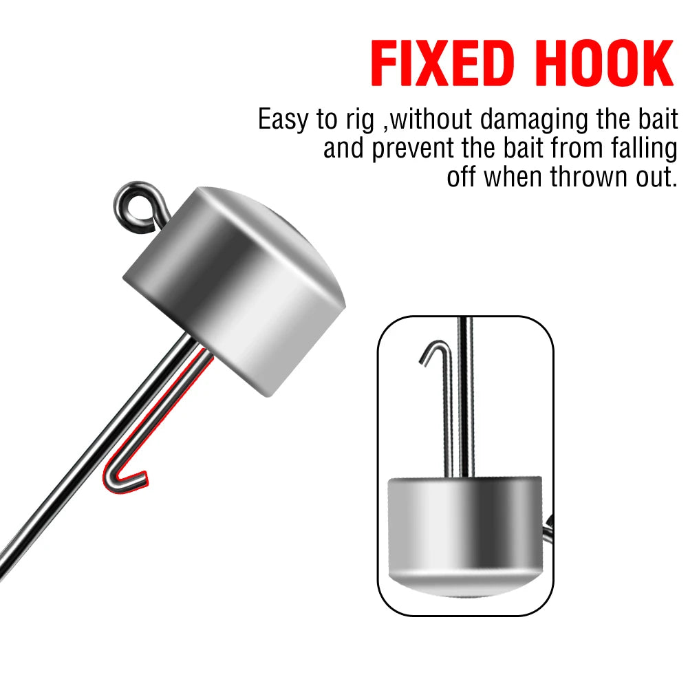 HookUpCo. Ned Rig Jig Heads - 20 High Carbon Hooks - HookUpCo.