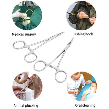 Precision Hemostatic Forceps for Pet Grooming and Fishing